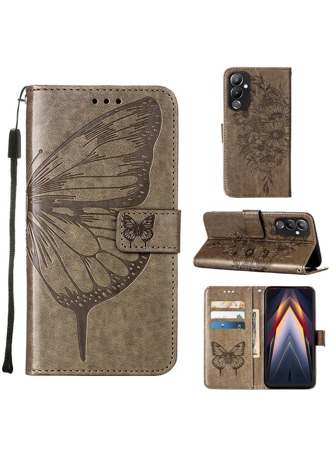 erorex Case For Tecno Pova 4 LG7N Embossed Butterfly Flip Leather Phone Case - Image 1