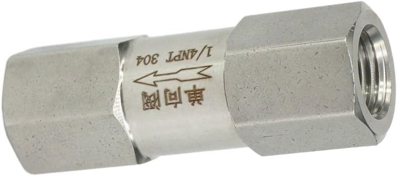 1 4 Inch NPT Female Check Valve 304 Stainless Steel Non Return For Water Gas Oil - Image 1