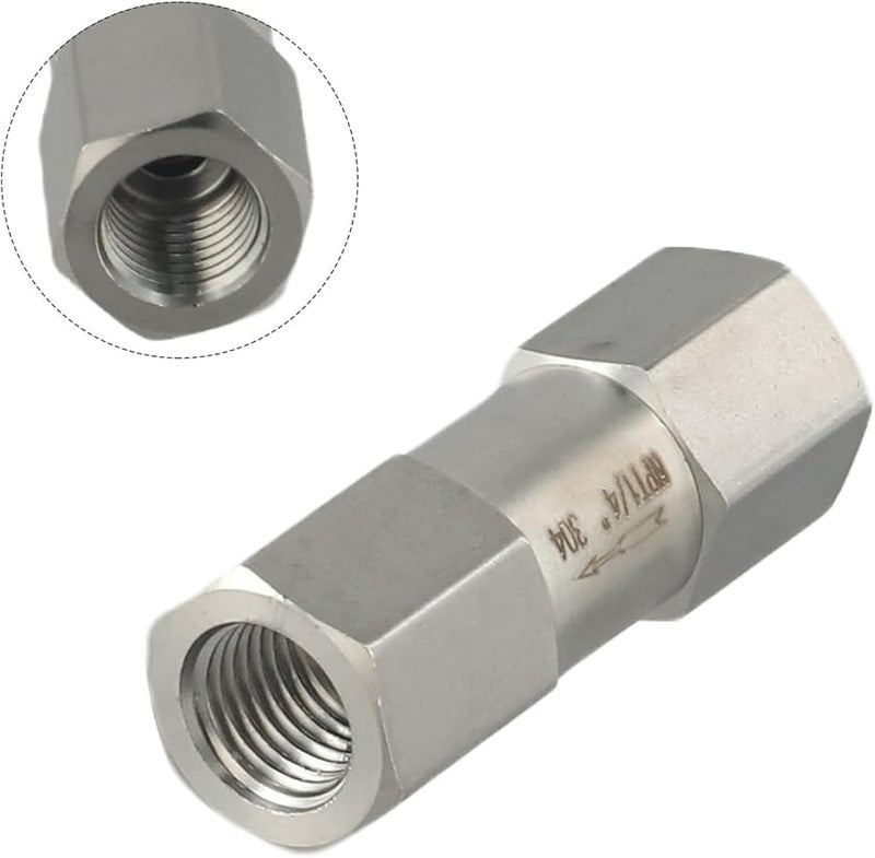 1 4 Inch NPT Female Check Valve 304 Stainless Steel Non Return For Water Gas Oil - Image 4