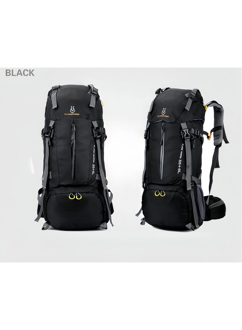 FLAMEHORSE Outdoor Mountaineering Bag Shoulder Men And Women 60L Large Capacity Travel Backpack Nylon Water-Proof Travel Bag - Image 3