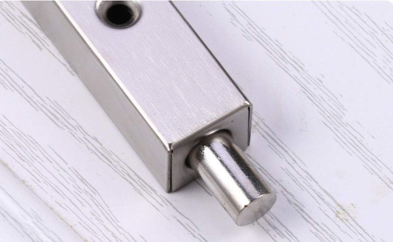 Secfanya 2 Pcs Door Flush Bolt Guard Concealed Slide Bolt Lock - 8 Inch Concealed Security Door Lock for French Doors, Composite Doors,Wood Doors,Double Doors,Dummy Doors，Bolt - Image 4