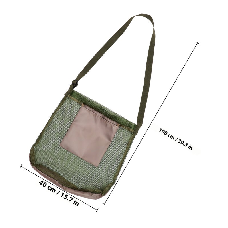Large Capacity Mesh Bag Convenient Shoulder Bag Folding Crossbody Bag Outdoor Supply - Image 2