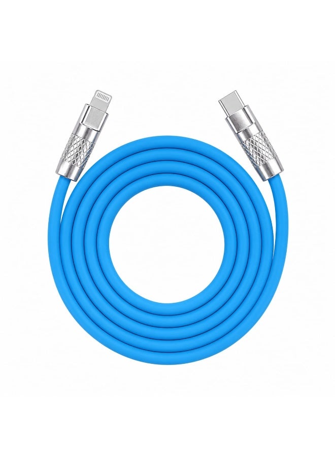 كابل للشحن السريع ونقل البيانات (120 سم) مزود بموصلات USB-C وLightning. متوافق مع أجهزة iPhone وiPad. الطراز RC-C053. - Image 1