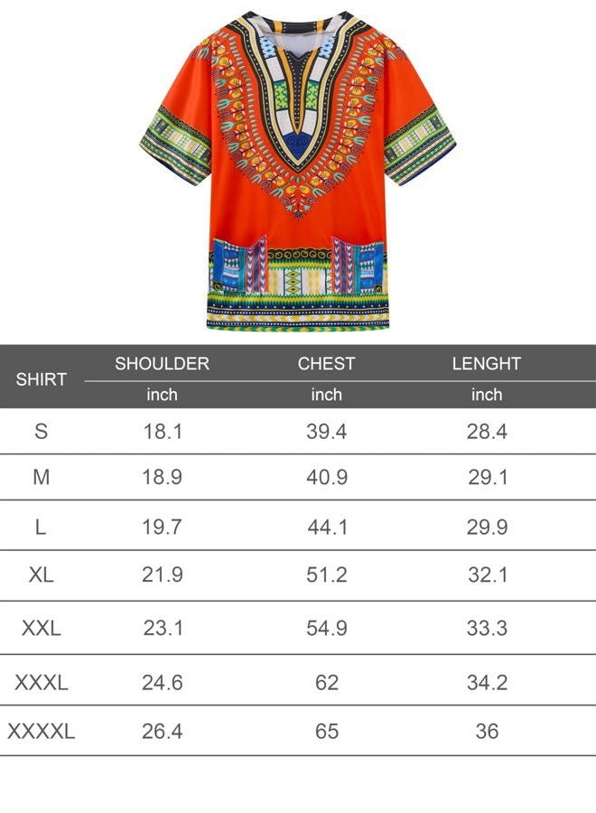 Gionforsy Hippie Costume Outfit for Men Women (Orange, Large) - Image 5