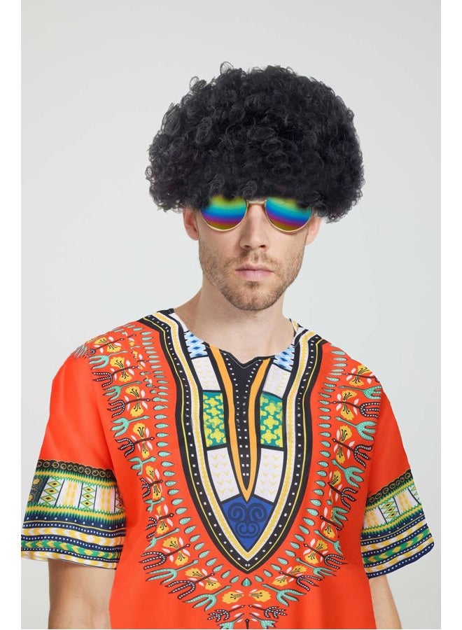 Gionforsy Hippie Costume Outfit for Men Women (Orange, Large) - Image 2