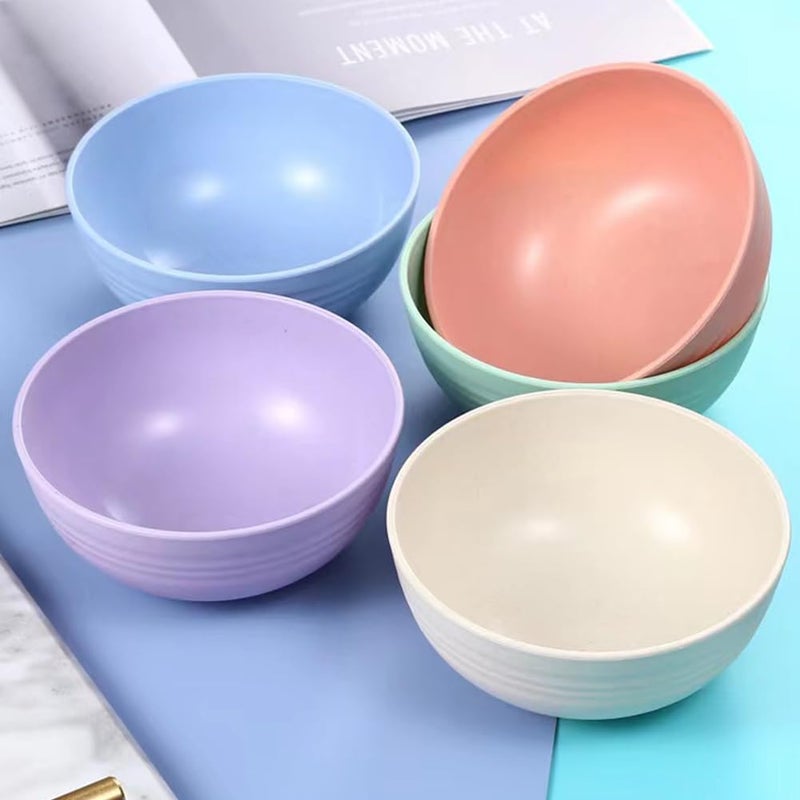 LRUUIDDE Unbreakable Cereal Bowls 24 oz  Reusable Wheat Straw Bowl  Dishwasher Microwave Safe  Bamboo Kids Bowls Set Soup Salad Rice Oatmeal Desserts BPA Free EcoFriendly - Image 5