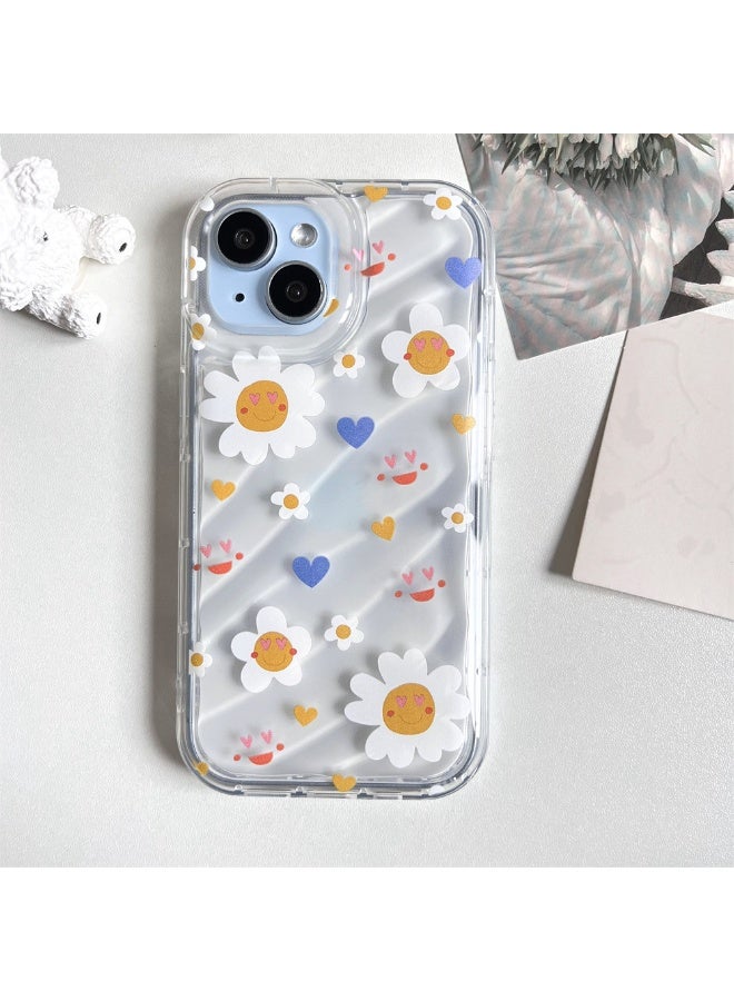 NIBEMINENT Smiling Daisy Protective TPU Case Cover For iPhone 16 Clear - Image 1
