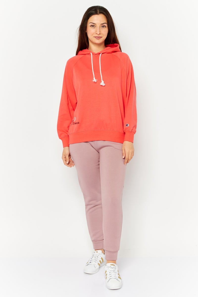Champion ملابس رياضية نسائية بأكمام طويلة مناسبة، خارجية، بلوزات رياضية، أحمر كورال - Image 2