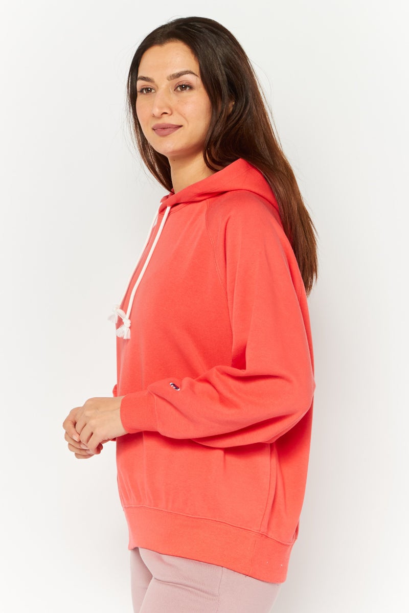 Champion ملابس رياضية نسائية بأكمام طويلة مناسبة، خارجية، بلوزات رياضية، أحمر كورال - Image 3