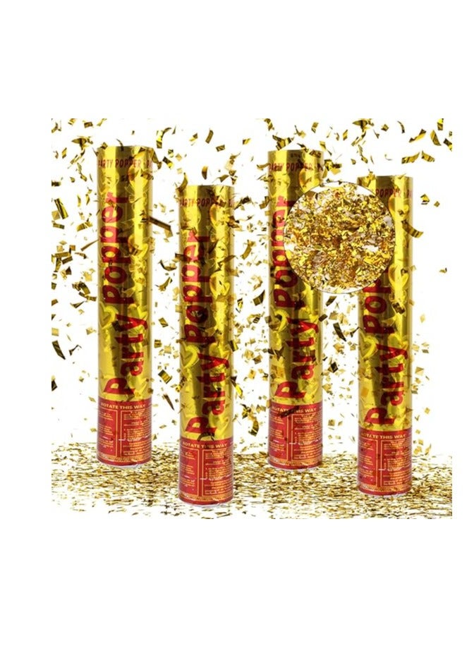 Colored paper firecrackers, very suitable for holidays and occasions, high quality, distinctive and attractive, 2 pieces gold and gold plated, 28 cm, colored paper firecrackers, decorations in attractive shapes, colored paper cannon - Image 1