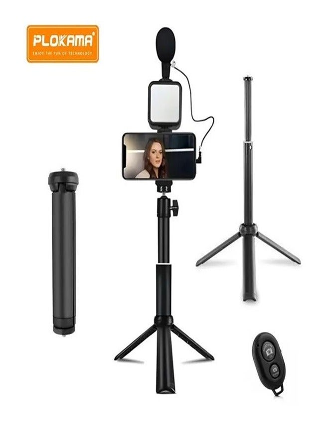 Plokama PK_772 LED Selfie Light & Microphone Kit  Ideal for Vlogging Streaming & Presentations - Image 5
