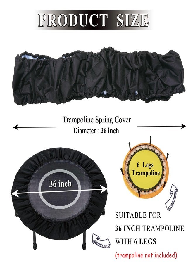 XATAMIO Mini Trampoline Spring Cover,36 38 40 48 60 Inch Round Trampoline Cover Replacement,600D Thickened Oxford Cloth Tear-Resistant, for Small Trampoline Frame, Cover Only - Image 2