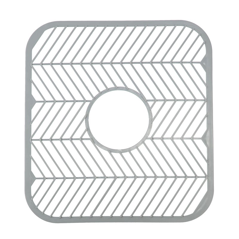 Kitchen Details Plastic Sink Mat  Sink Grid  Protects Sink and Dishware  12x 11x 04  in White or Grey