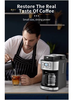sokany Coffee Maker/Coffee Machine, 1086W, 15 Cup/1.8L Glass Carafe, 24 Hours Programmable with Drip Stop Mechanism, Lcd Display SK-506E Black  - Image 3