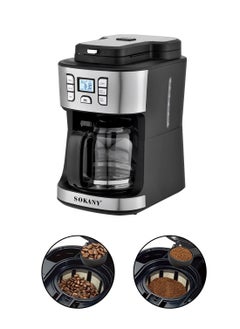 sokany Coffee Maker/Coffee Machine, 1086W, 15 Cup/1.8L Glass Carafe, 24 Hours Programmable with Drip Stop Mechanism, Lcd Display SK-506E Black  - Image 1