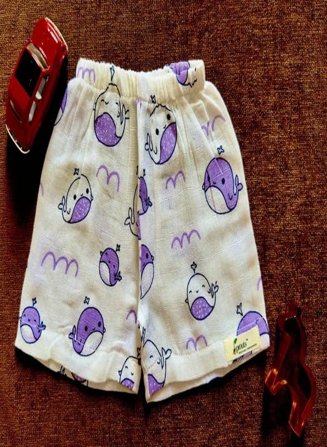 Sprouts Cotton Muslin Jabla/Gloves/Booties / 1mtr x 1mtr Towel/Nappy (Whale Print) - Image 3