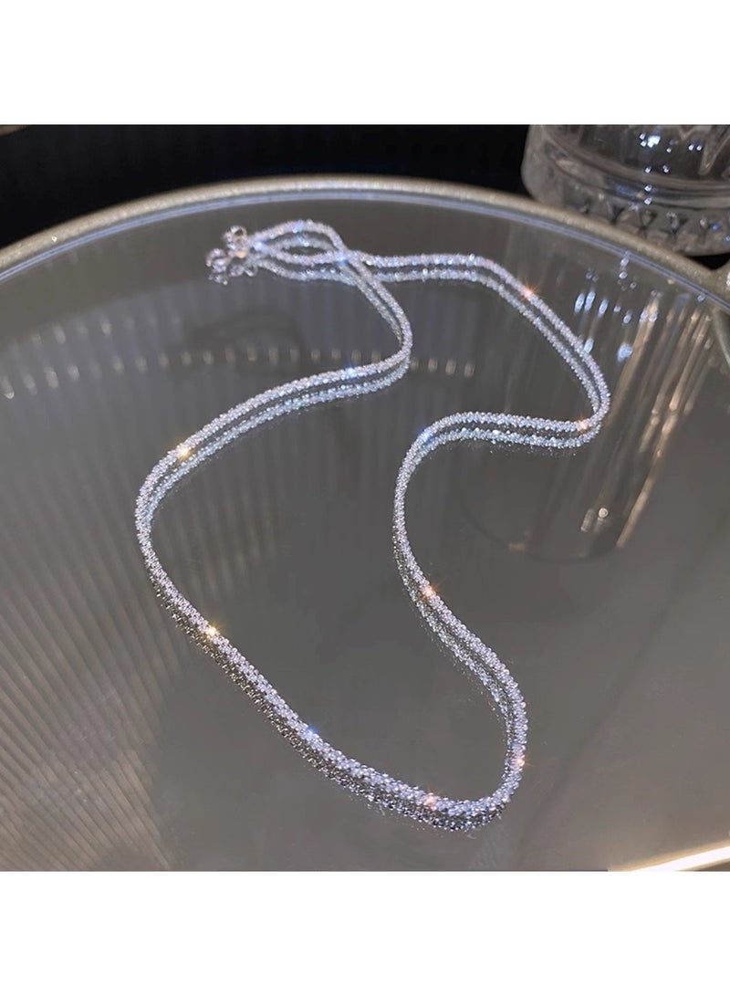 Huitich 1 Layer Silver Chain Choker Necklace for Women - Image 5
