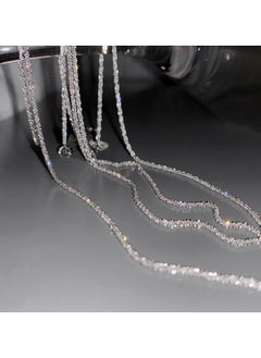 Huitich 1 Layer Silver Chain Choker Necklace for Women  - Image 2