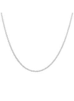 Huitich 1 Layer Silver Chain Choker Necklace for Women  - Image 1
