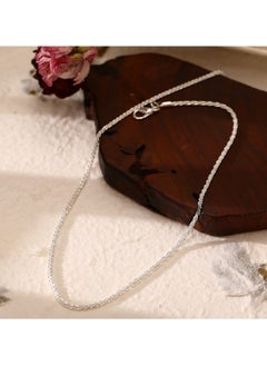 Huitich 1 Layer Silver Chain Choker Necklace for Women  - Image 5