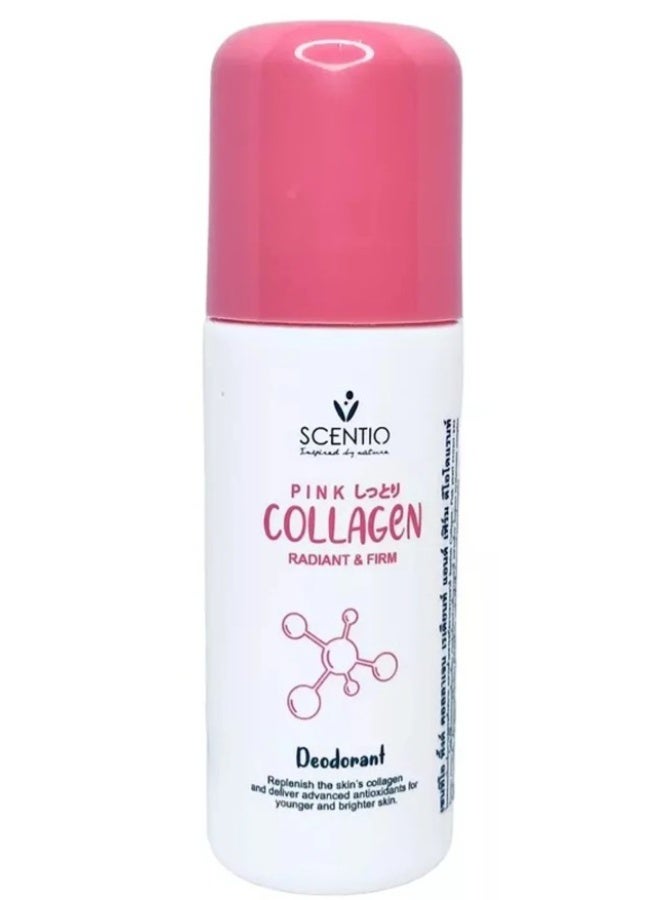 Scentio Pink Collagen Radiant & Firm Deodorant Roll-On - 50ml - Image 1