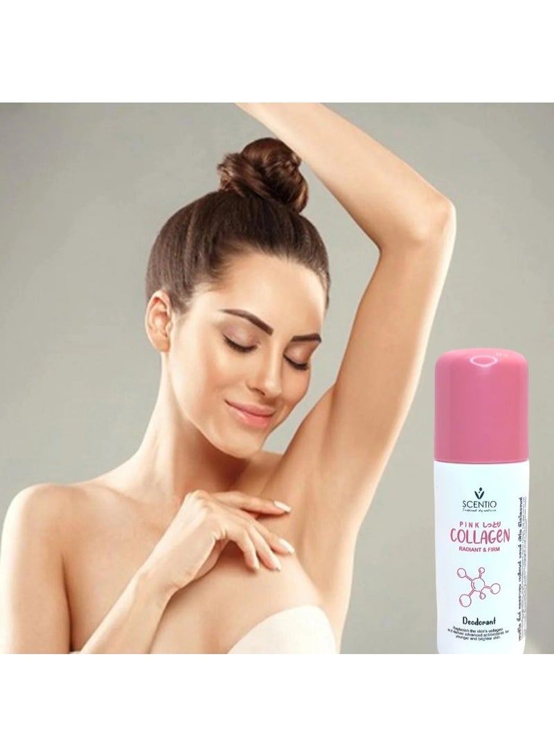Scentio Pink Collagen Radiant & Firm Deodorant Roll-On - 50ml - Image 3