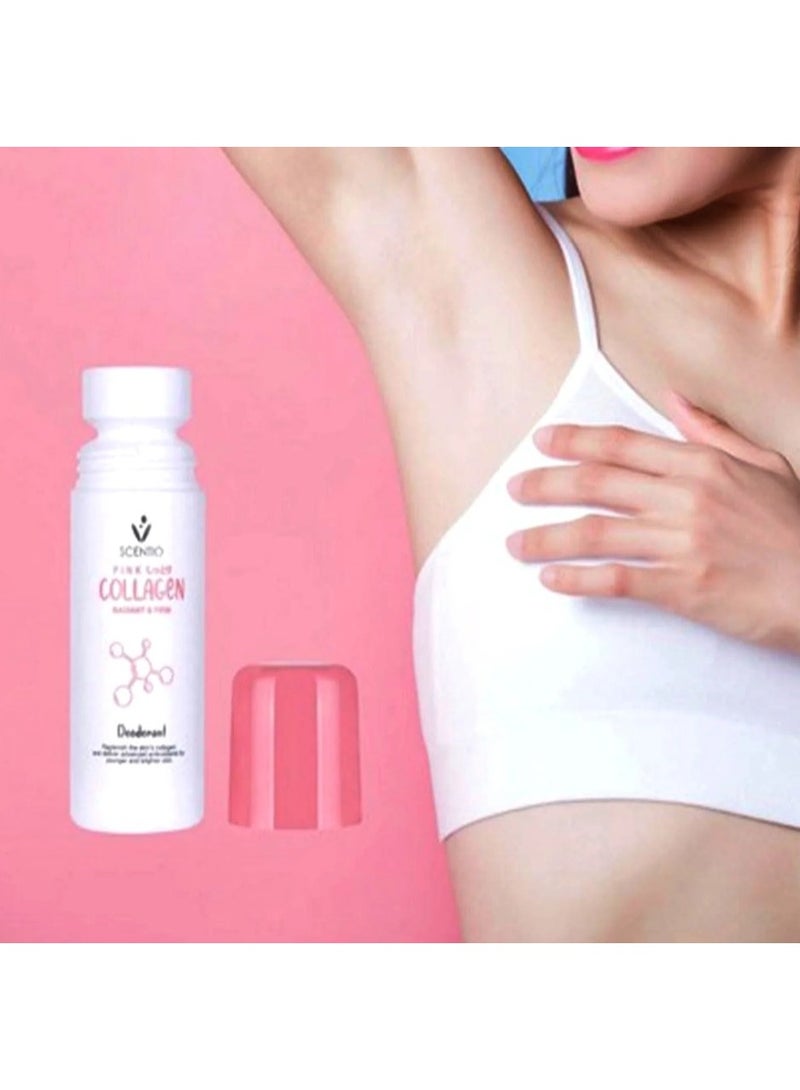 Scentio Pink Collagen Radiant & Firm Deodorant Roll-On - 50ml - Image 4