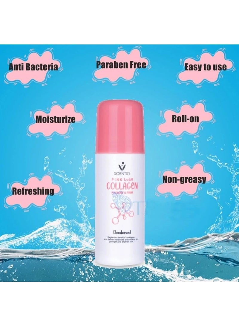 Scentio Pink Collagen Radiant & Firm Deodorant Roll-On - 50ml - Image 5