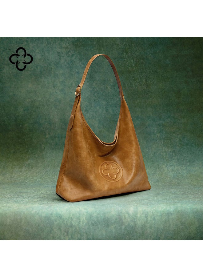 Cassile Cassile Tote Bag For Women, Vegetable Tanned Leather, Light Luxury Hobo Bag, Birthday And Qixi Festival Gift - Image 1