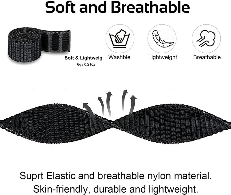 Olytop Fenix 8 47mm/Fenix 7/6/5/EPIX Gen 2/ Pro 47mm Watch Bands, 22mm Hook & Loop Quick Dry Nylon Sport Replacement Strap for Garmin Fenix 8/E47mm/6 Pro/7 pro/5 Plus/Instinct/Forerunner 935, Black/Green/Grey - Image 5