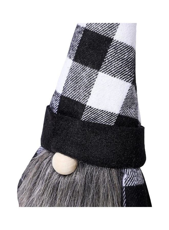 Brain Giggles Brain Giggles Gnomes Plush Faceless Doll with Checkered Black and White hat - Image 4