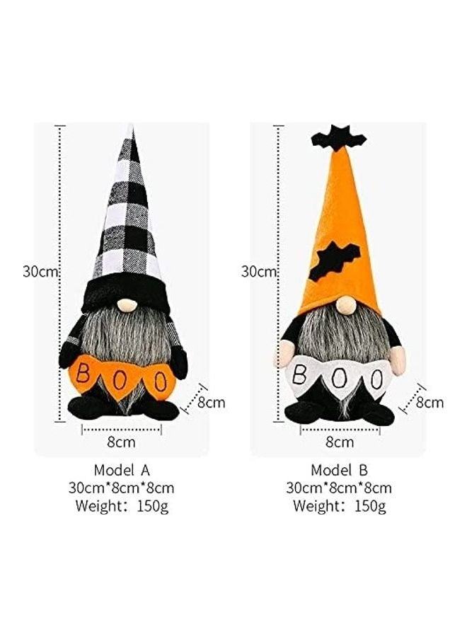 Brain Giggles Brain Giggles Gnomes Plush Faceless Doll with Checkered Black and White hat - Image 2