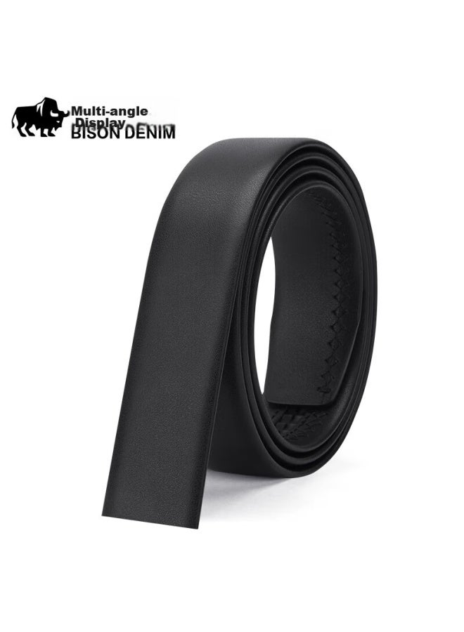 American Bison Leather Belt For Men, Buckleless Automatic Buckle Waist Belt, Birthday Gift For Boyfriend - Image 1