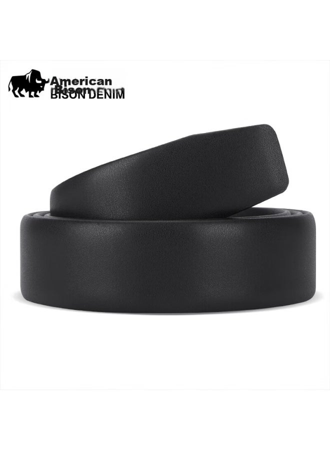 American Bison Leather Belt For Men, Buckleless Automatic Buckle Waist Belt, Birthday Gift For Boyfriend - Image 4