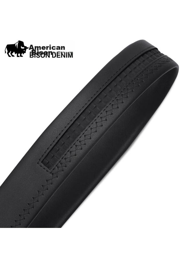 American Bison Leather Belt For Men, Buckleless Automatic Buckle Waist Belt, Birthday Gift For Boyfriend - Image 5