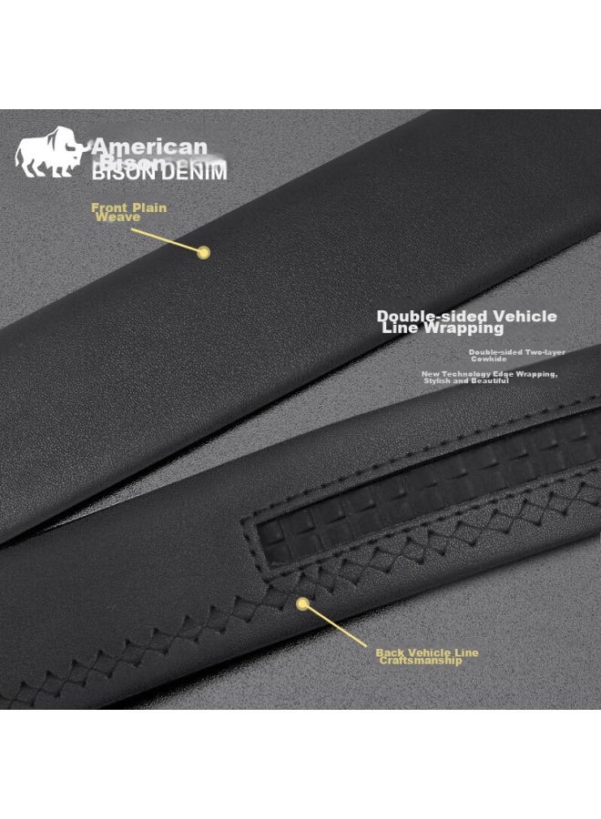 American Bison Leather Belt For Men, Buckleless Automatic Buckle Waist Belt, Birthday Gift For Boyfriend - Image 2