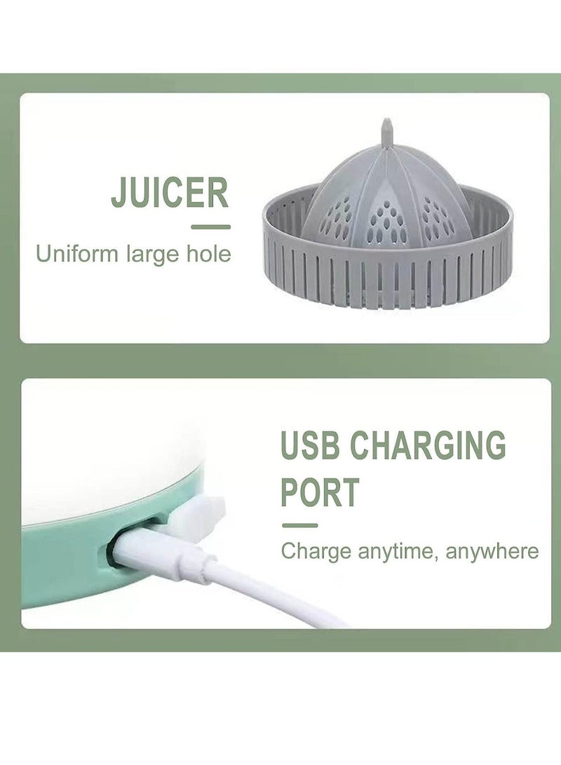 ELTRAZONE عصارة الحمضيات الكهربائية المحمولة قابلة لإعادة الشحن عصارة البرتقال المنزلية صغيرة متعددة الوظائف لعصير الجريب فروت والليمون والرمان مع USB - Image 3