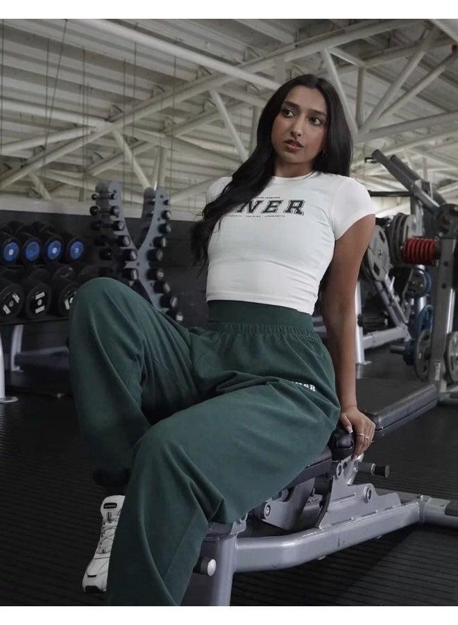 Oner Round Neck Short Sleeve Letter Print T-Shirt - Stylish and Versatile - Image 2