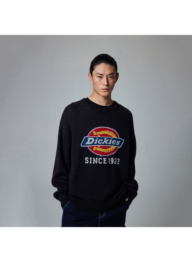 Dickies سويت شيرت جاكار فضفاض بياقة دائرية من ديكيز لموسم الربيع/الصيف مع شعار كبير للرجال والنساء - Image 2