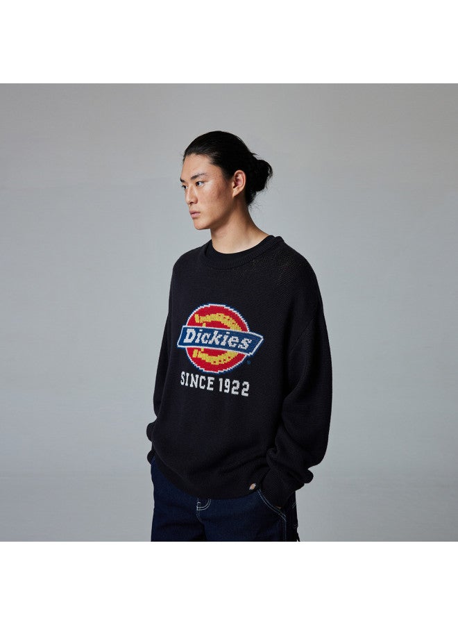Dickies سويت شيرت جاكار فضفاض بياقة دائرية من ديكيز لموسم الربيع/الصيف مع شعار كبير للرجال والنساء - Image 4