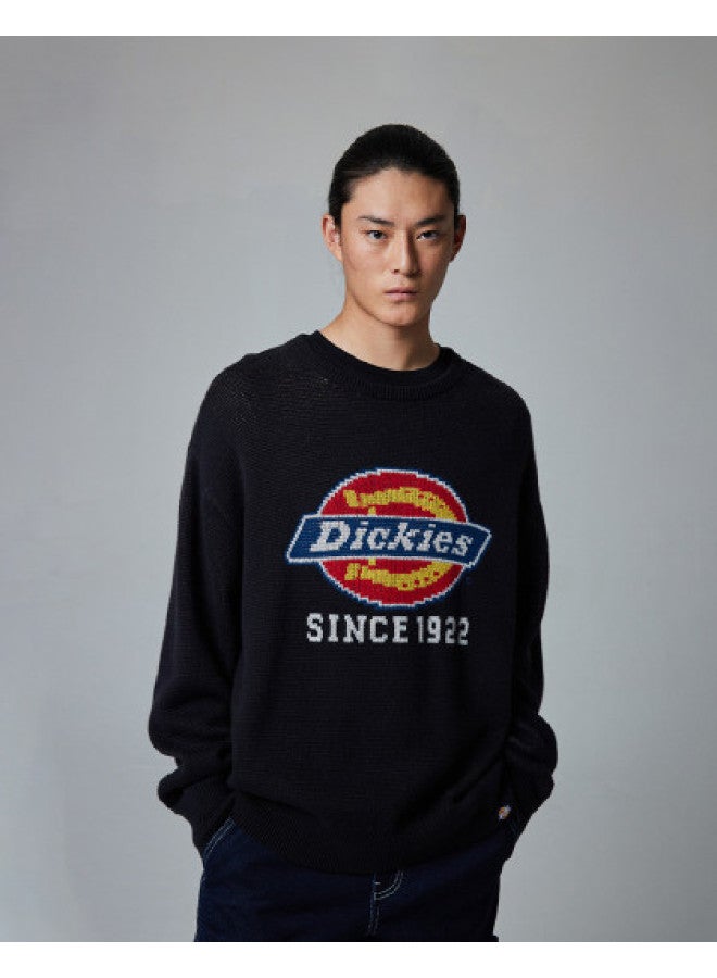 Dickies سويت شيرت جاكار فضفاض بياقة دائرية من ديكيز لموسم الربيع/الصيف مع شعار كبير للرجال والنساء - Image 1