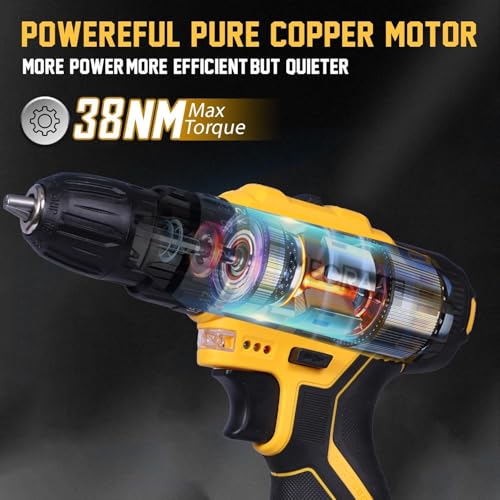 MECRAAF® 21V Cordless Screwdriver and Drill Machine - Compact, Lightweight, Powerful - 1300 RPM | Reversible switch Multi-Torque Clutch, 10mm Keyless Chuck - 2 x2.0Ah Battery | 6 months motor warranty - Image 2