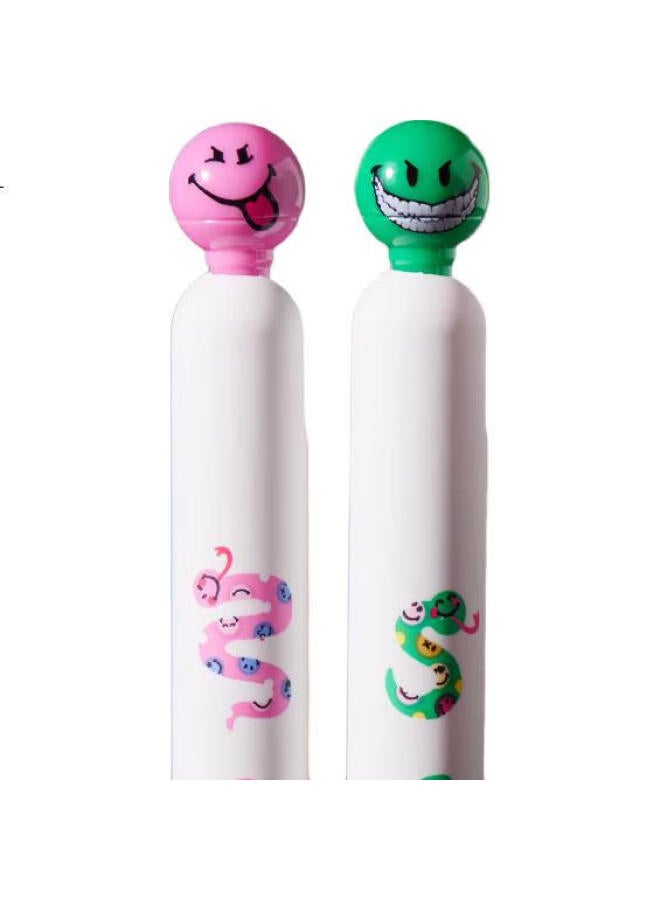 Kaco Snake Year Limited Edition Retractable Pen, 0.5Mm Gel Pen, Black Ink, Quick-Drying, High Aesthetic Value, For Students' Exams And Practice, Carbon Pen For Middle School Students, Push-Button Ballpoint Pen, "Snake Me Who" 2 Pcs - Image 2