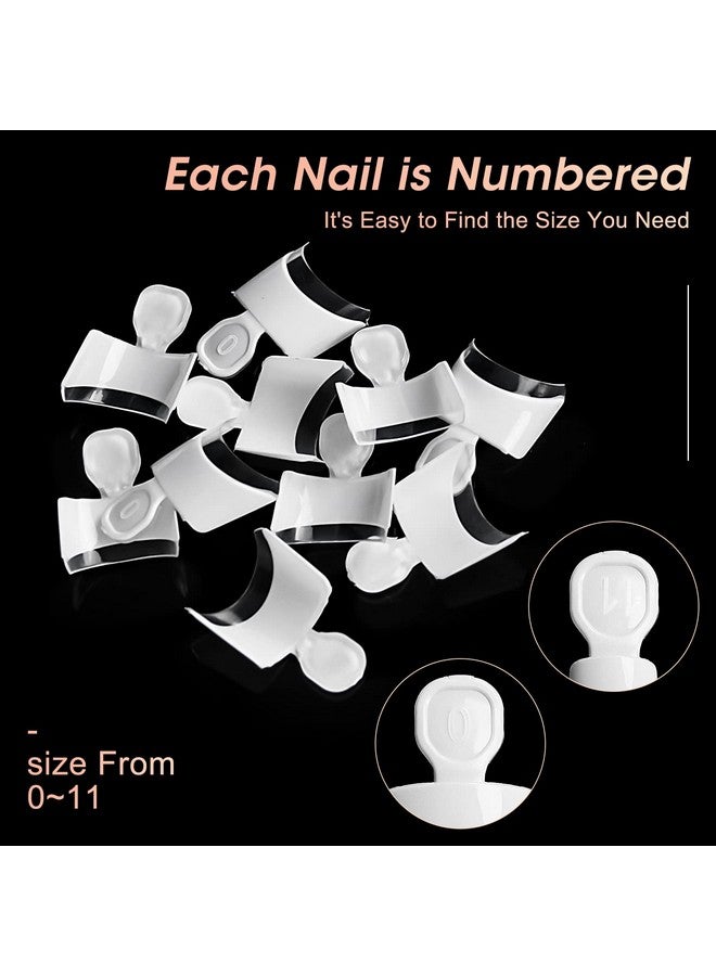 ranrose French Nail Tips 120Pcs Short Square Half Cover Nail Tips Press On Nails 12 Sizes French Fake Nails Acrylic White Nail Tips With Box - Image 5