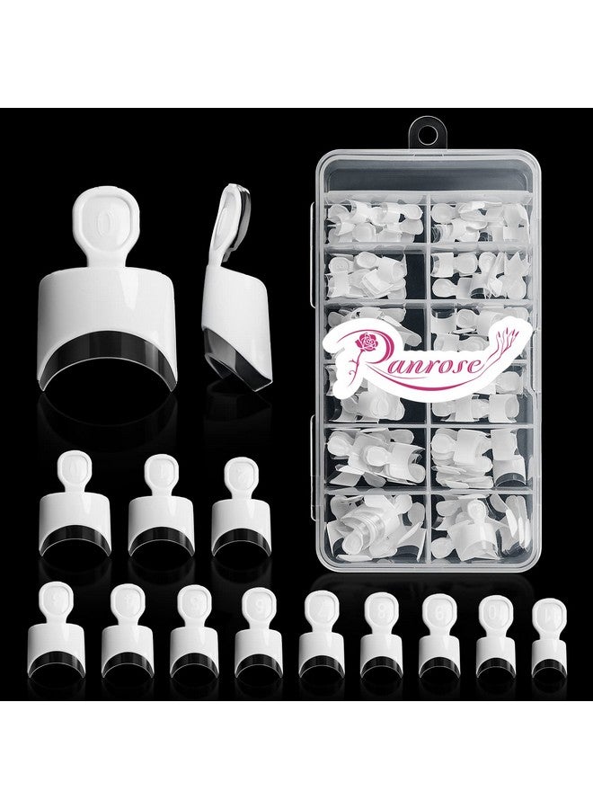 ranrose French Nail Tips 120Pcs Short Square Half Cover Nail Tips Press On Nails 12 Sizes French Fake Nails Acrylic White Nail Tips With Box - Image 1