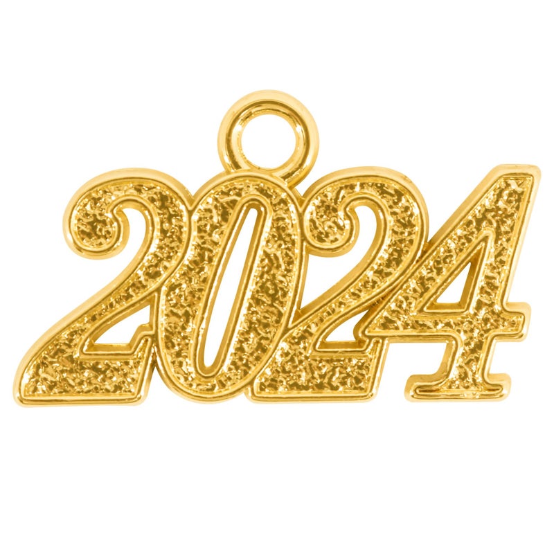 GraduationMall Alloy Gold 2024 Year Charm for Graduation Tassel - Image 1
