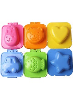 BELLSBERRY 6-Piece Boiled Egg Sushi Rice Mold Set Multicolor  - Image 1