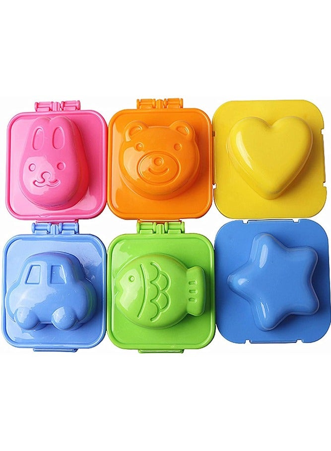 BELLSBERRY 6-Piece Boiled Egg Sushi Rice Mold Set Multicolor - Image 1
