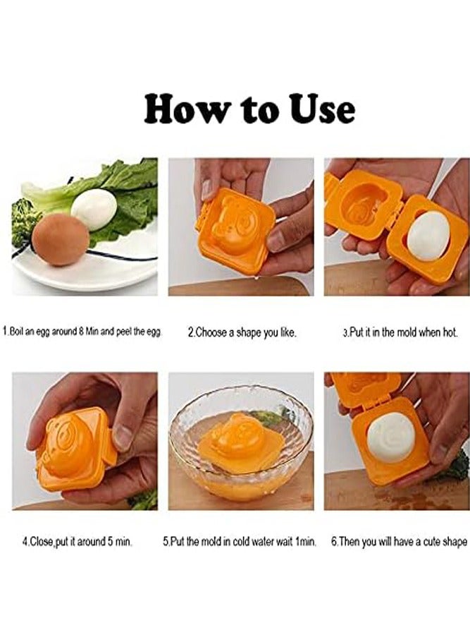 BELLSBERRY 6-Piece Boiled Egg Sushi Rice Mold Set Multicolor - Image 4