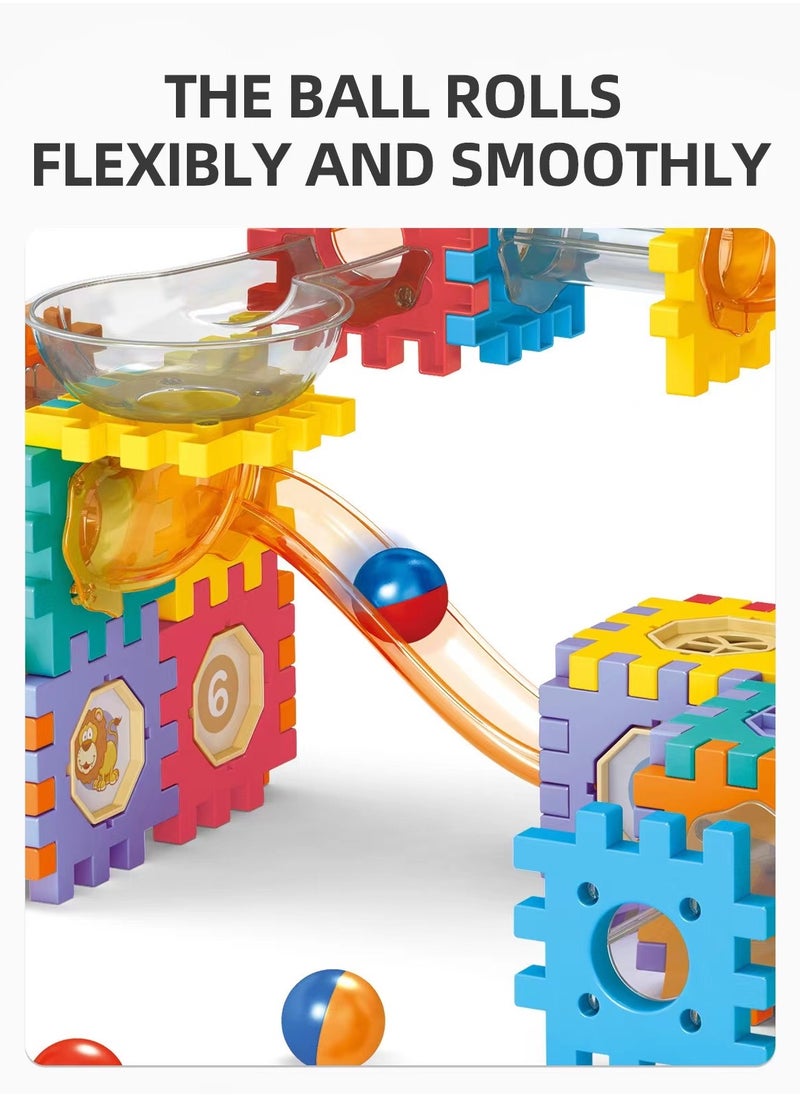 Pipeline rolling ball building blocks, Blocks 76 PCS,Early Educational Building Toys Set  - Image 3